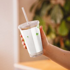 Clear plastic tumbler