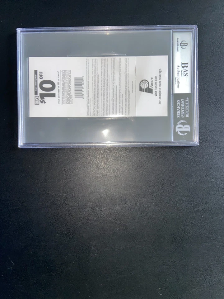 LARRY BIRD FIRMADO INDIANA PACERS TALÓN DE BOLETO LOSA BOSTON CELTICS STATE BAS Foto 3 de 3