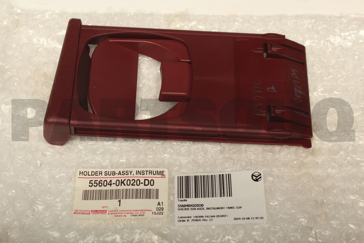556040K020D0 Genuine Toyota HOLDER SUB-ASSY, INSTRUMENT PANEL CUP