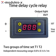 DC5/12/24V AC110-220V Delay Time Relay Module Timing Delay Cycle Switch Timer