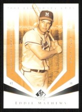 2004 SP Legendary Cuts EDDIE MATHEWS Base Baseball card MILWAUKEE BRAVES