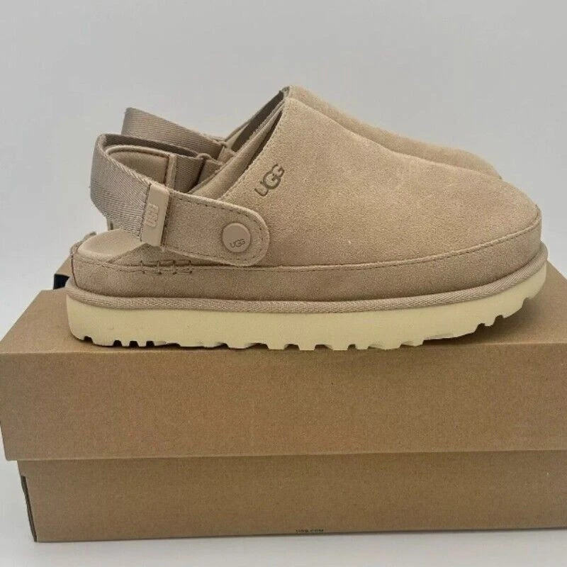 UGG Zoccolo sabbia UK stile beige caldo ^_^BRAND NUOVO taglia Goldens sandali AA UG