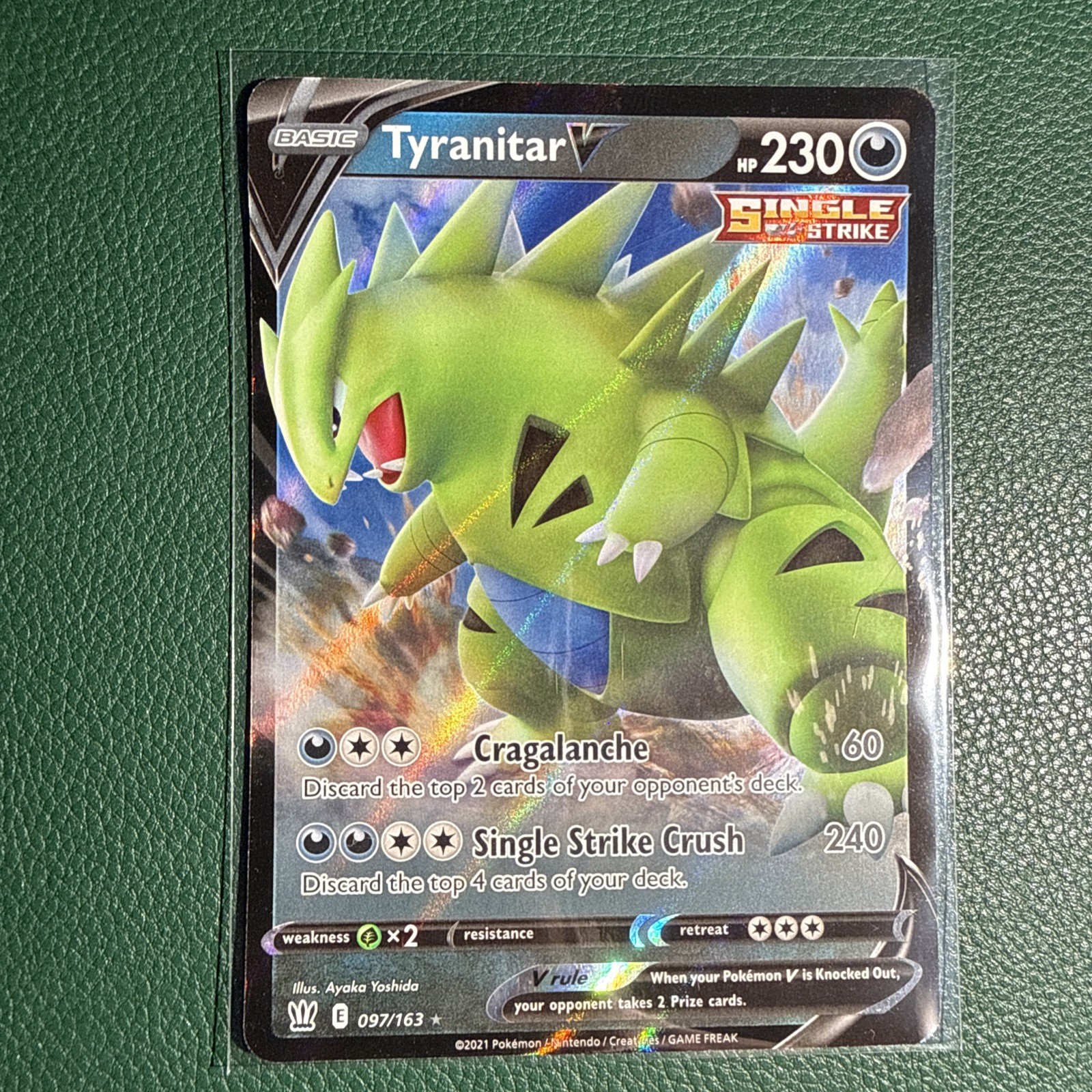 Tyranitar V Full Art UR 097/163 Pokémon TCG SWSH Battle Styles Ultra Rare NM