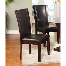 Roundhill Furniture Kecco Wood Dining Chairs (Set of 2) Espresso Modern & Contem