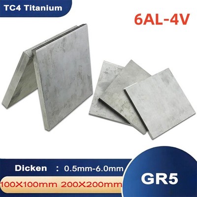 0,5 - 6mm 6AL-4V Titanium Ti Titann Blech Platte Titanblech 5 Ti Gr5 Blechstücke