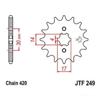 Ritzel Antriebsritzel 16-ZäHne 420-Teilung FüR Kawasaki AE 50 A Bj. 1981-1983
