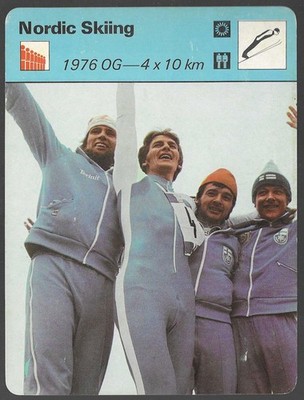 1977-79 Sportscasters - Series 14 1976 OG - 4 x 10 km #11-14 Geneva B