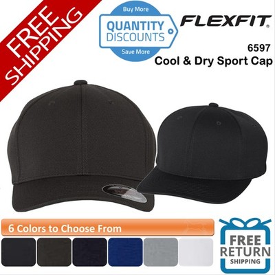 Flexfit Men Cool & Dry Sport Cap Hat Six-panel, Mid-profile 2 Sizes 6597
