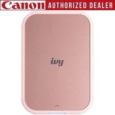 Canon IVY 2 Mini Compact Blush Pink Photo Sticker Printer with LED Light Bar