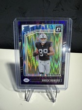 2024 Panini Optic Brock Bowers RC Purple Shock Raiders