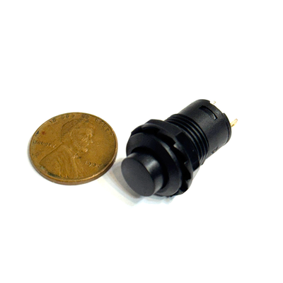 #ad Black Latching 12mm push button Switch round button 12v on off pin C20 STAMP $5.00