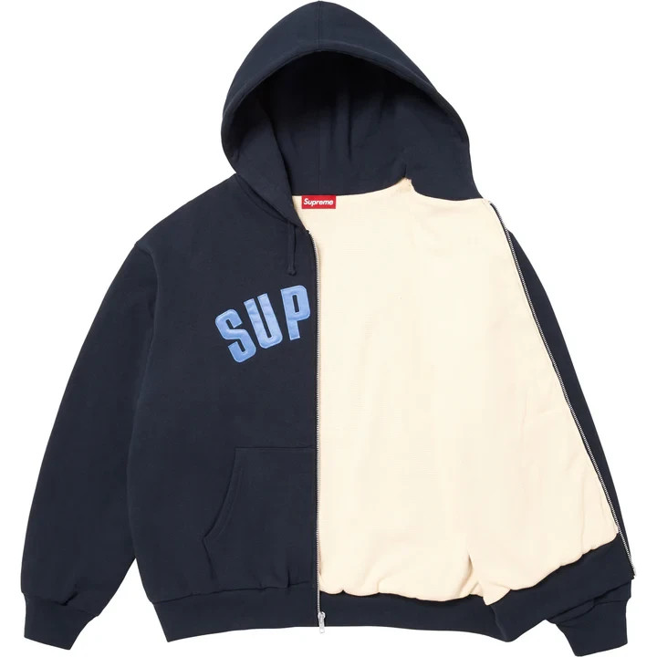 Supreme Arc Thermal Zip Up Hooded ネイビー S Supreme Arc Thermal Lined Zip Up Hooded Sweatshirt Navy | eBay