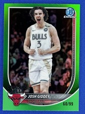 2025/26 Bowman /99 Josh Giddey #BCV-72 Chrome Green Basketball