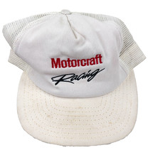 Vintage Motorcraft Racing Trucker Hat Made In USA 80s Tires Oil Snapback Cap