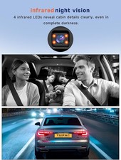 TUIFAC Dash Cam Front and Inside, 2.5K 1080P Dual Camera for Cars