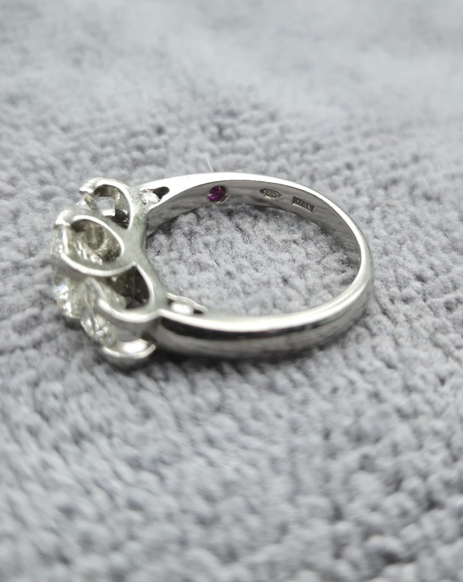  Roberto Coin Cento Platinum 3 Stone Diamond G/VS1 Ring 2.00+ ctw Size 5.25 View 6