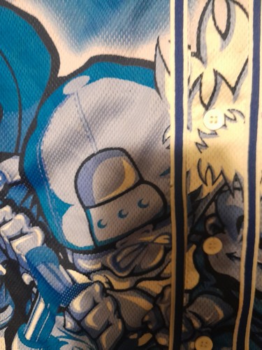 Boys No Boundries Blue Anime Button Shirt Size L 14-16 Good Preowned Condition - Picture 5 of 9