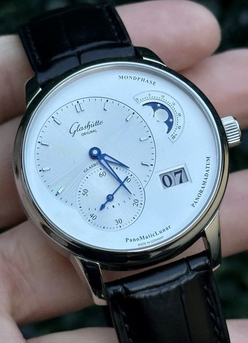 Glashütte Original PanoMaticLunar 1-90-02-42-32-05 Silver Dial...