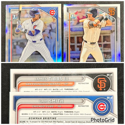 2024 Bowman Draft - 1st Bowman True Chrome Refractors Set Builder - You Pick!