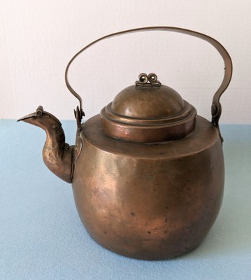 Antique Swedish Skultuna copper tea kettle - READ
