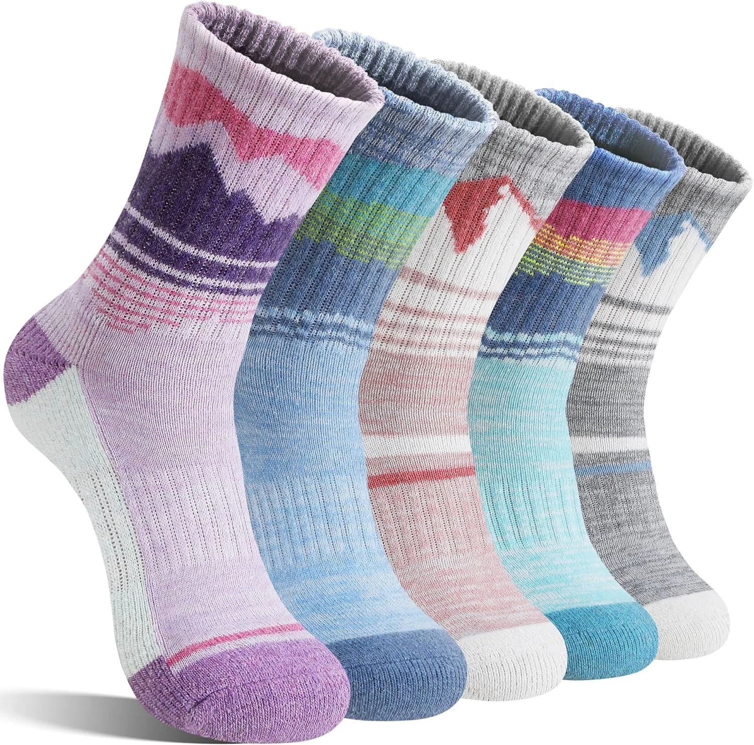 Merino Wool Hiking Warm Socks Thermal Winter Cozy Crew with