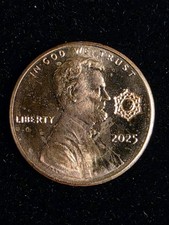2025 REAL Lincoln Cent Penny Crown Chakra Counterstamp