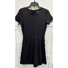 Lands' End Black Fit and Flare Dress with Pockets - Career, Casual - Size 4