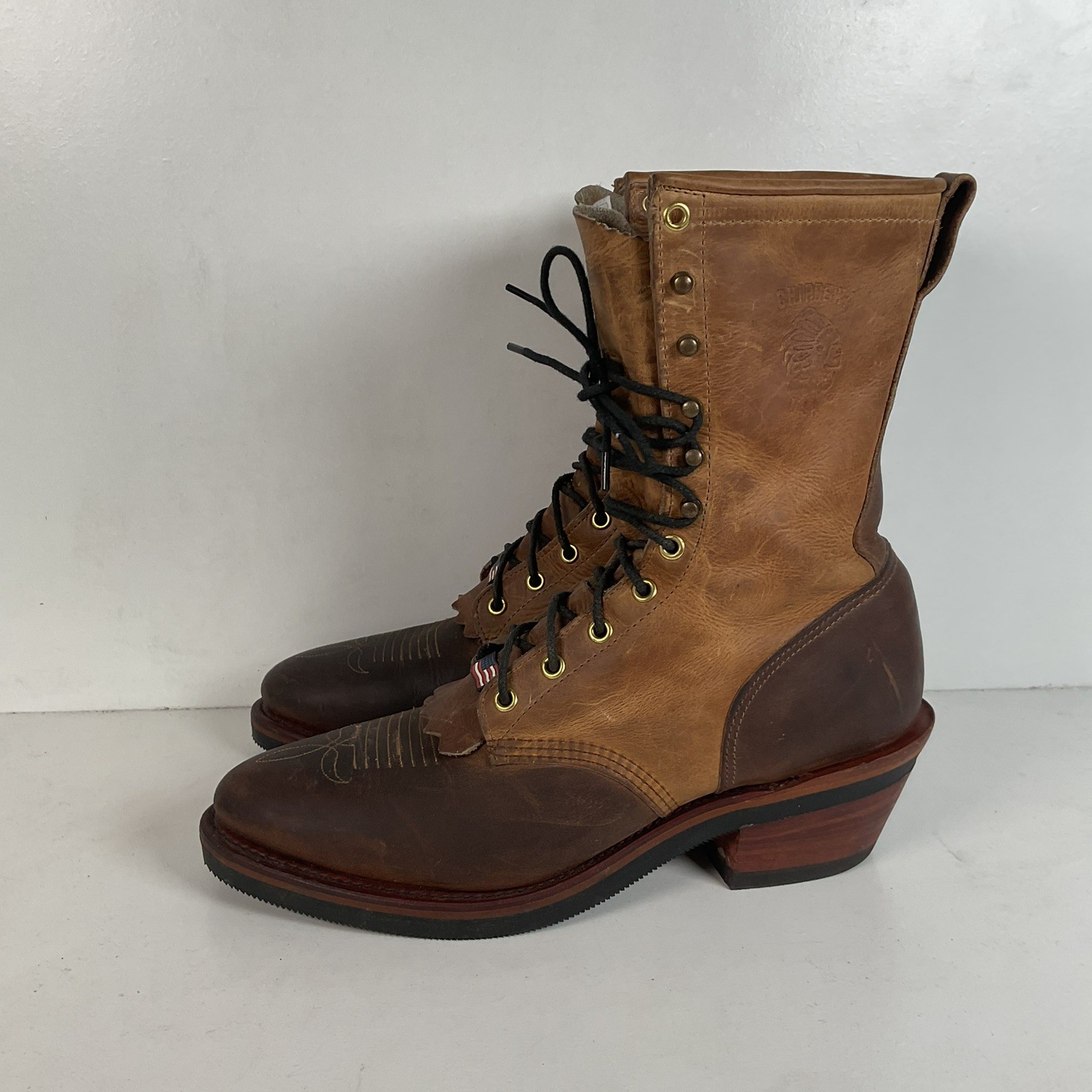 Chippewa Crazy Horse Packer Boots 11 B (Narrow) USA Made