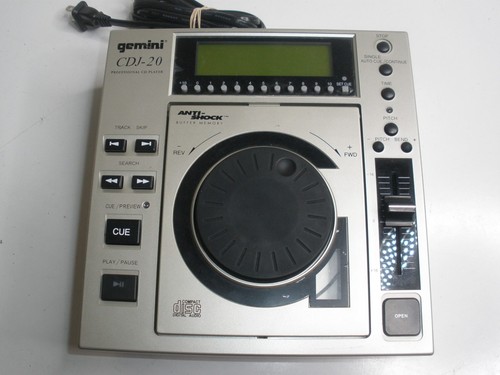 Gemini CDJ-20 Top Load DJ Professional CD Player -16/+16 Pitch Bend AS-IS