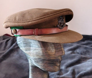 WWII British Army Officers Service Dress Peaked Cap Sherwood Foresters Regiment