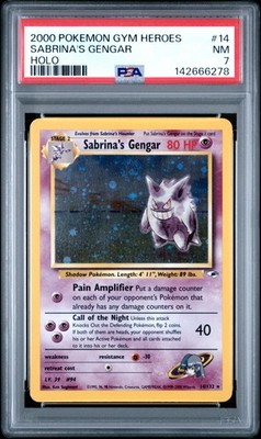 Sabrina'S Gengar Pokemon Gym Heroes 14 swirl NM PSA 7 | eBay