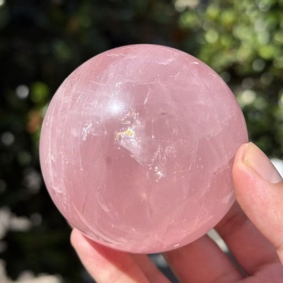 520g 71mm A+ Natural Star Rose Quartz Sphere Crystal Ball Healing