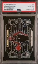 Hard to find in PSA10 2021-22 Panini Obsidian - Pitch Black Kevin Durant #7 /99