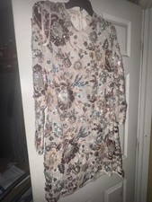 Short Dress With Sequins, Long Sleeve, Tie In The Back