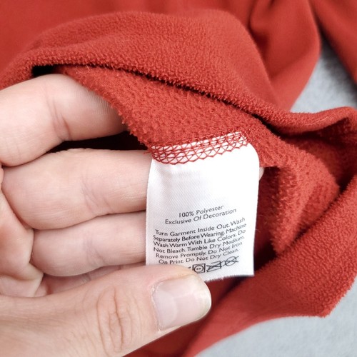 Eddie Bauer Sweater Mens Xl First Ascent Red 1/4 Zip Fleece Long Sleeve Jacket - Picture 6 of 10