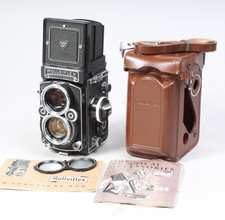 ROLLEIFLEX 2.8F W ZEISS 80MM PLANAR CAP CASE STRAP MANUAL VERY CLEAN FILM TESTED