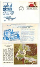 STATEHOOD 1375-11 1ST ALABAMA STATEHOOD COMMISSION & CARD & BLUE CACHET
