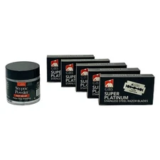 G.B.S Double Edge Blades for Edge, Safety and Shavette Razors - 50... 