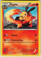Pokemon Pignite 25/149 Boundaries Crossed Normal card