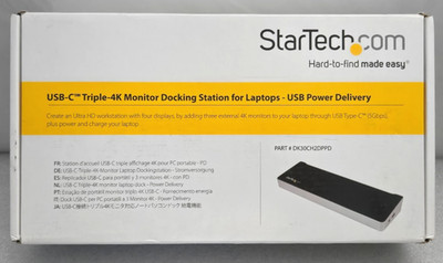 StarTech DK30CH2DPPD USB-C Dock Triple Universal 4K HDMI DP 60W Docking Station