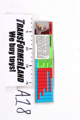 Transformers G1 Micromasters Ironworks Tech Specs 1989 Vintage Hasbro