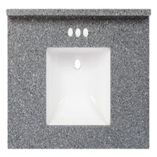 Arstar U223712703C1-3 Matte Cultured Marble 3-Holes Vanity Top 37 W x 22 D in.