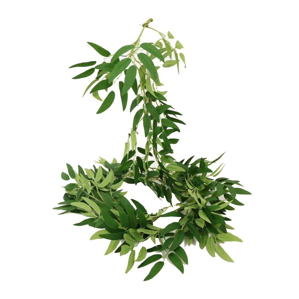 Artificial Soft Ruscus Foliage Leaf Garland 2m Natural Green
