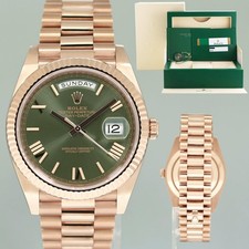 MINT PAPERS Rolex President 40mm Rose Gold Olive Green 228235 Watch Box