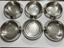 STAINLESS STEEL Standard Pet Dog Puppy Cat Food or Drink Water Bowl Dish 6pcs. 
