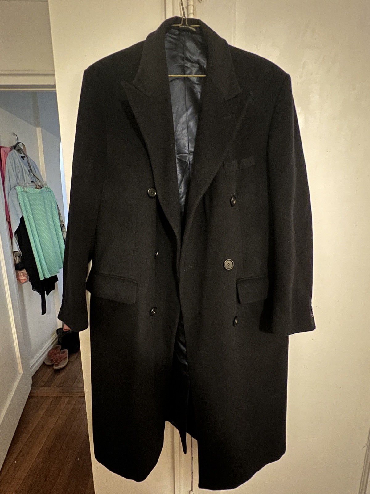 🔥Vintage Polo Ralph Lauren University Club Double Breast Wool Trench Coat R44