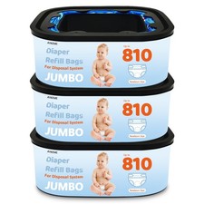Jumbo Square Refills Disposal Bags Compatible with Diaper Genie Compact Sel...