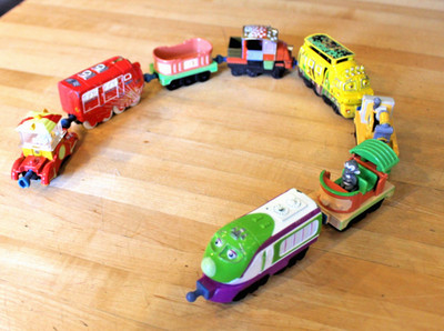 LEARNING CURVE CHUGGINGTON TRAINS * LOT OF 8*DIECAST METAL*FUN FOR EASTER BASKET