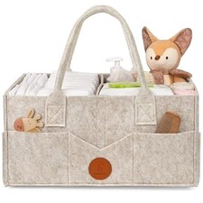 Maliton Baby Diaper Caddy Organizer for Nursery Changing Table - Khaki