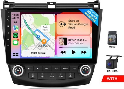 10.1'' Android Auto 14 Car Radio Stereo CarPlay for 2003-2007 Accord Sedan BT 5.4